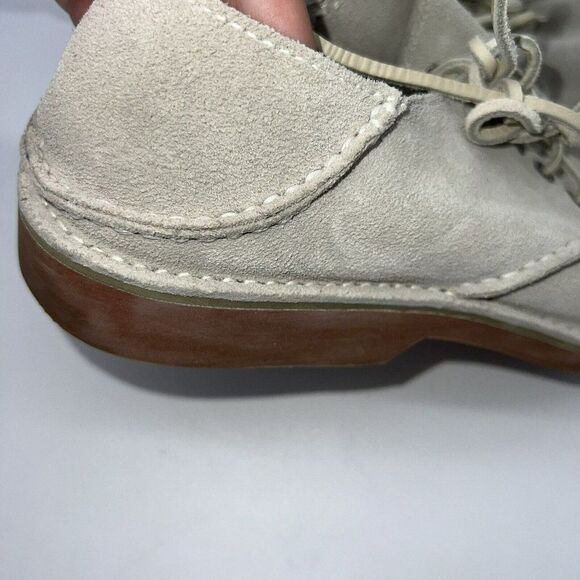 Sperry Top Sider Mens Lace Up Oxford Shoes Size 10 Light Beige Suede STS10717 main image 4